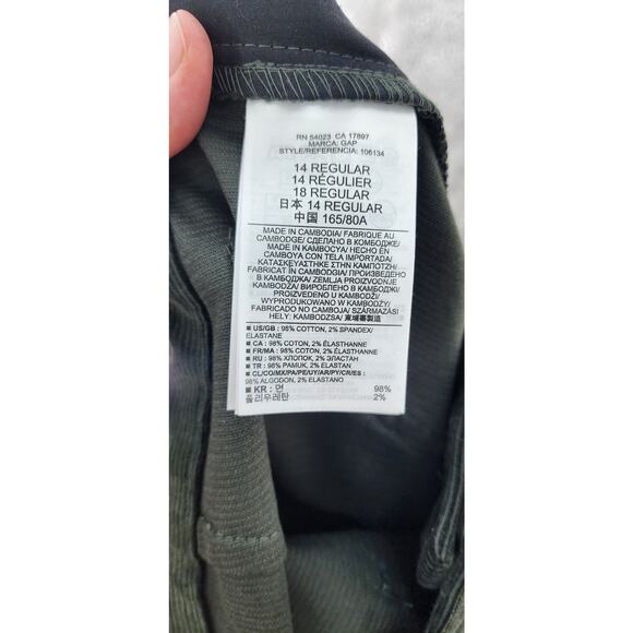 New NWT Gap Green Corduroy Wide Leg Pants Size 14 - Picture 8 of 9